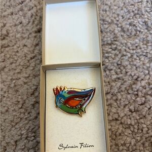 Colorful Bird Brooch